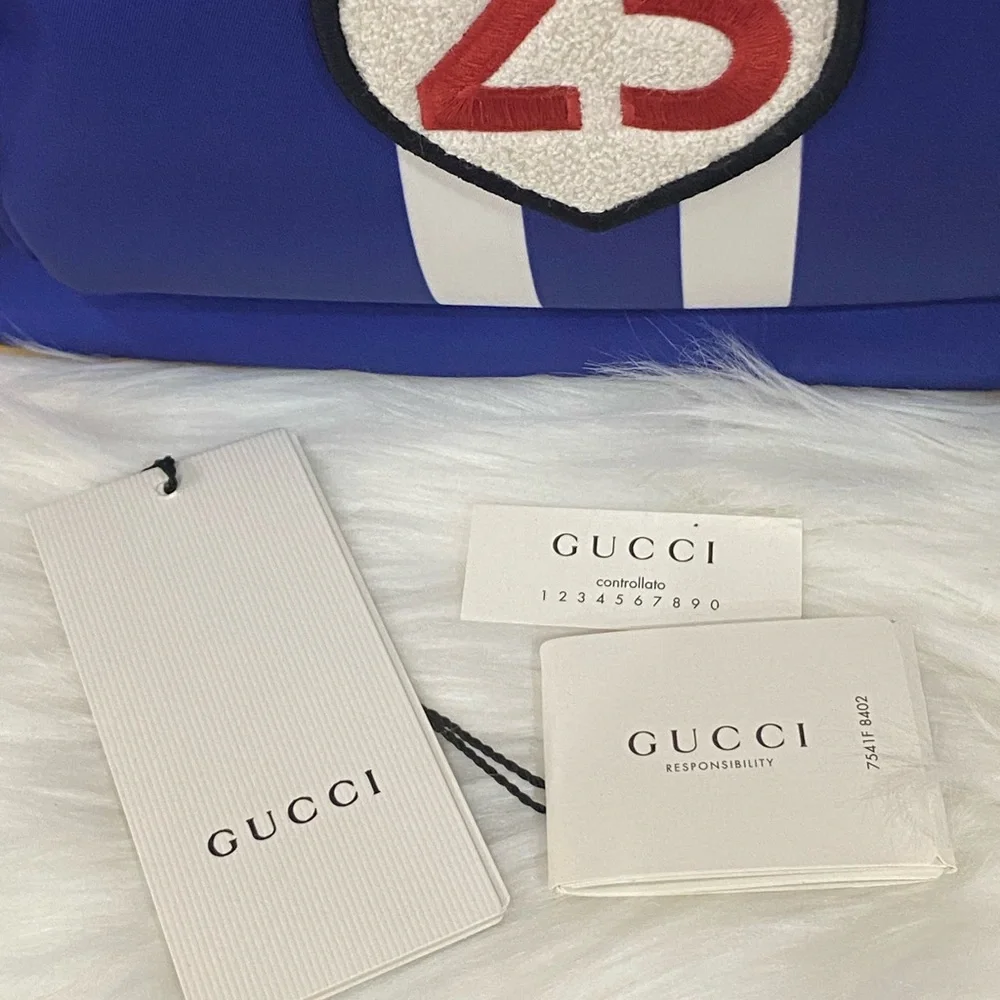 Gucci Kids Backpack Cars Nylon Blue - Picture 5 of 14